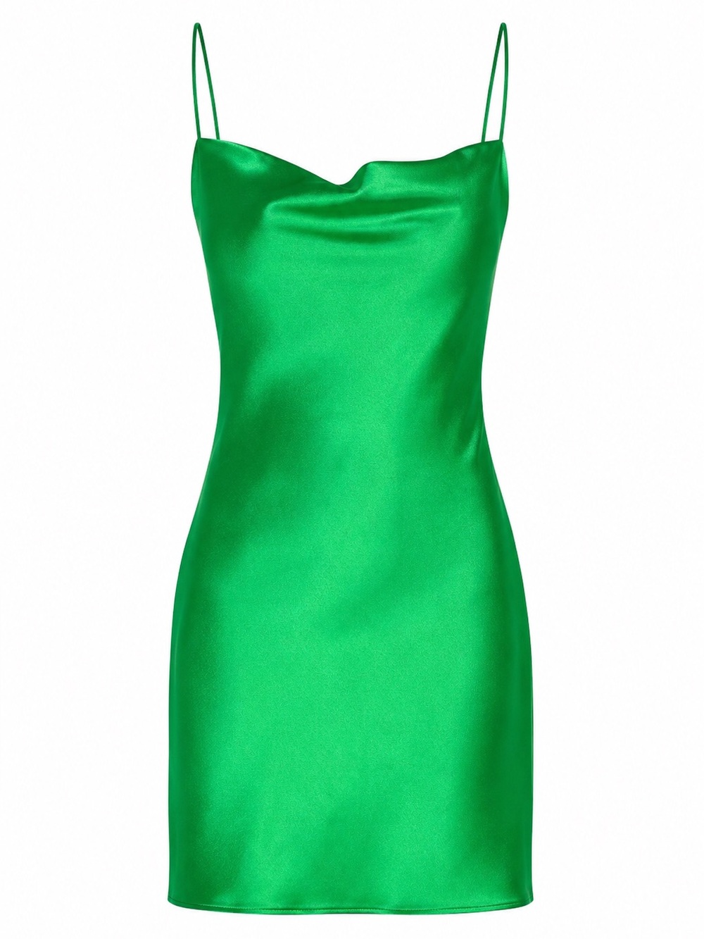 Generation Love Jenna Silk Slip Dress Kelly Green XS